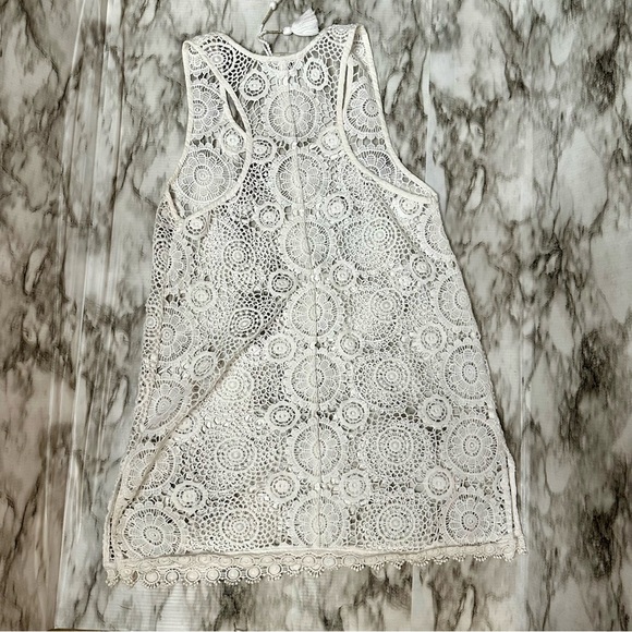 Abercrombie & Fitch Womens Sz XS S White Lace Tunic Sleeveless Swim Cover Up - Picture 4 of 12